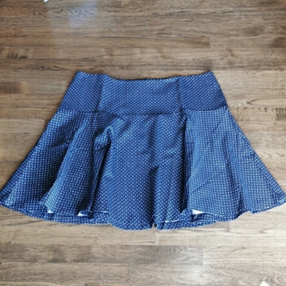 Lane Bryant A-Line Skater Skirt Black White Plus New 26